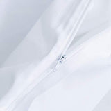SUSYBAO White Duvet Cover Twin 100% Cotton 2 Pcs Set 1 Single Duvet Cover with Zipper Ties 1 Pillow Sham Soft Hotel Collection Bedding Set SUSYBAO