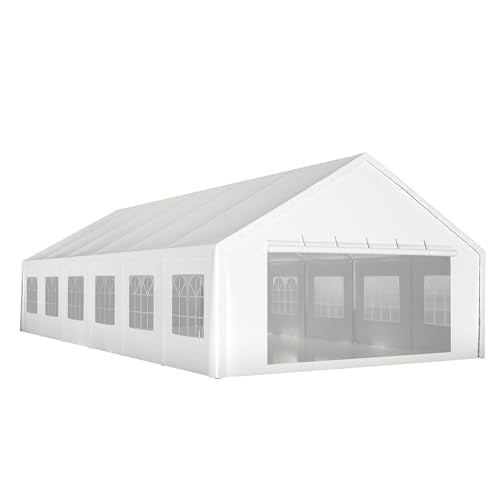 GihulaGo 20x40 ft Party Tent, Outdoor Heavy Duty Party Wedding Big Tent Event Shelters, Upgraded Galvanized Canopy with Removable Sidewalls, Doors, 4 Sandbags and 3 Carry Bags GihulaGo