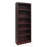 Concepts In Wood 84" Traditional Oak Bookcase with 4 Adjustable & 2 Fixed Shelves Concepts In Wood