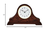 Bulova Chandler Lighted Mantel Clock, Model B1853 | Elegant Design | Illuminated Dial | Quartz Movement | Cherry Wood Finish | Battery Operated Bulova