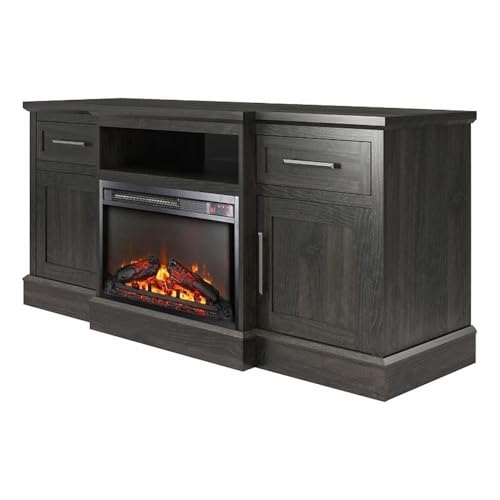 Ameriwood Home Gablewood Electric Fireplace & TV Console for TVs up to 65", Espresso Ameriwood Home