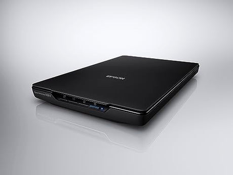 Epson - Perfection V39 II - Color Photo and Document Flatbed Scanner - 4800 dpi Optical Resolution - High-Rise, Removable Lid - Scan to Cloud - USB Power - Image Scanning - Black Epson