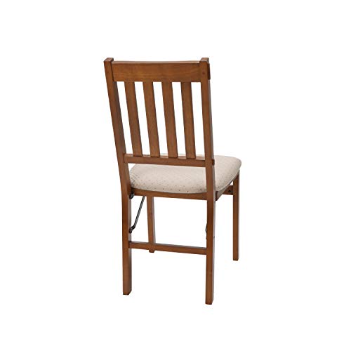 MECO STAKMORE Arts and Craft Folding Chair Fruitwood Finish, (Set of 2) , 22.5 in x 17 in x 35.5 in - WoodArtSupply