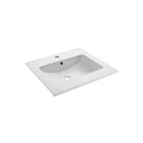 Swiss Madison Drop In Ceramic Well Made Forever Swiss Madison SM-VT324 Vanity Top, 18.5"D x 24.25"W x 6.75"H, Glossy White Swiss Madison