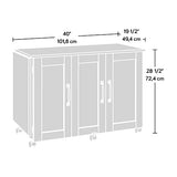 Sauder Miscellaneous Sewing/Craft Cart, L: 39.29" x W: 19.49" x H: 28.54", Soft White finish Sauder