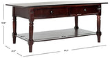 Safavieh American Homes Collection Boris Dark Cherry Coffee Table Safavieh