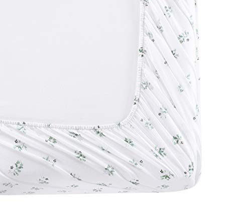 Stone Cottage - Full Sheets, Cotton Percale Bedding Set, Crisp & Cool Ideal Bedding Set (Green Sketchy Ditsy, Full) Stone Cottage