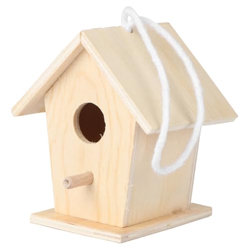 FRCOLOR Nuthatch Bird House Birdhouse Making Craft Supplies Unfinished Wood Birdhouse Kits Birdhouses to Paint Paintable Bird House Small Bird Toys Rural Child Decorations Wooden