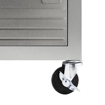 Seville Classics UltraHD Heavy Duty Rolling Cabinet Workbench Table w/Solid Wood Top Workstation for Garage, Warehouse, Office, Workshop, 34.7" H, Seville Classics