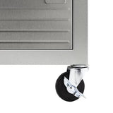 Seville Classics UltraHD Heavy Duty Rolling Cabinet Workbench Table w/Solid Wood Top Workstation for Garage, Warehouse, Office, Workshop, 34.7" H, Seville Classics