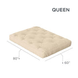 Royal Sleep Products by The Futon Factory 10 inch Foam Futon Mattress - Ivory Solid Fabric- Twin Size - CertiPUR Certified Foams - Made in USA - (Frame not Included) Royal Sleep Products
