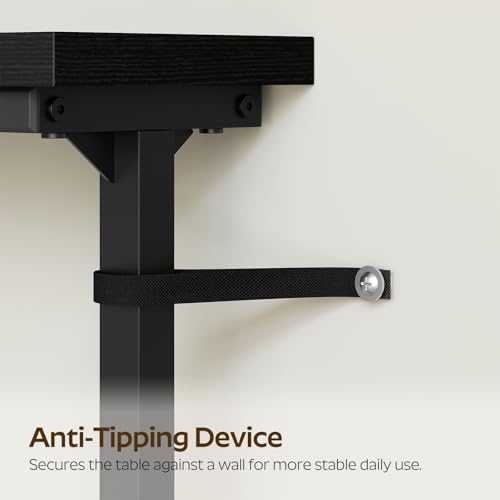 YATINEY 70.9" Console Table with Adjustable Height (27.6"-35.4") and Power Outlet, Skinny Behind Couch Table, Narrow Long Sofa Table for Living Room, Hallway, Entryway, Black CT08UBB YATINEY