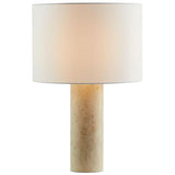 Modway Zenith Travertine Stone Pillar Table Lamp in Travertine Modway