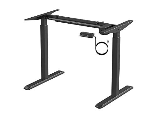 Monoprice Height Adjustable Sit-Stand Riser Table Desk Frame - Black with Electric Single Motor, Compatible with Desktops from 39 Inches Up to 63 Inches Wide - Workstream Collection Monoprice