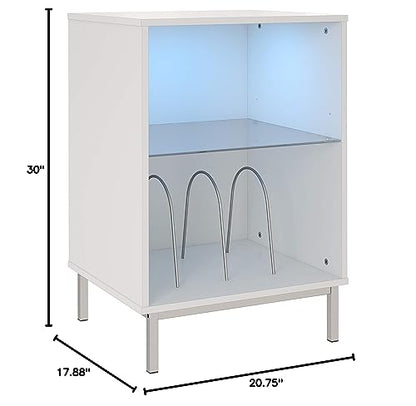 Ameriwood Home Lumina Turntable Stand (White)