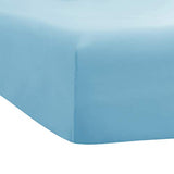 Sfoothome Single Fitted Sheet (Twin - Sky Blue) - Deep Pocket Brushed Velvety Microfiber, Breathable, Extra Soft and Comfortable - Wrinkle, Fade, Stain and Abrasion Resistant Sfoothome