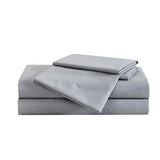 London Fog Garment Washed Solid Sheet Set Grey Microfiber 4-Piece Queen Sheet Set, Solid Themed, Deep Pocket, Adult and Teen, Oeko-TEX Certified LONDON FOG