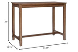 Linon Claridge Rustic Wood 36 inch Height Pub Table Linon