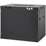 VEVOR 9U Wall Mount Network Server Cabinet, 15.5'' Deep, Server Rack Cabinet Enclosure, 200 lbs Max. Ground-Mounted Load Capacity, with Locking Glass Door Side Panels, for IT Equipment, A/V Devices VEVOR