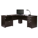Realspace® Magellan Performance 71"W L-Shaped Corner Desk, Espresso Realspace