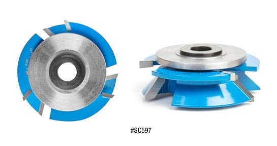 Amana Tool - SC587 Carbide Tipped 3-Wing Beveled Reversible Stile & Rail 2-13/32 Dia x 1 x Amana Tool