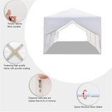 10' x 20' Party Tent,Wedding Tent with 6 Removable Sidewalls, Patio Canopy Tent, Outdoor Patio Gazebo with Spiral Tubes for Party,Wedding,BBQ, Waterproof (White, 10' x 20'-6 Removable Sidewalls) CIPACHO