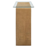 Modway Ondine Glass Console Table in Natural Modway