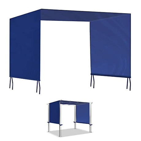 BenefitUSA Universal Replacement Top Pergola Structure (18' L x 8.2' W) Gazebo Canopy Cover Only（Blue BenefitUSA