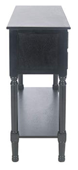 Safavieh Home Collection Haines Black 4-Drawer Bottom Shelf Console Table SAFAVIEH