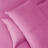 Hearth & Harbor Light Pink Duvet Cover Full Size - 3 Piece Soft Double Brushed Bedding Set - Includes 1 Full Duvet Cover with Button Closure 80x90 inches and 2 Pillow Shams Hearth & Harbor