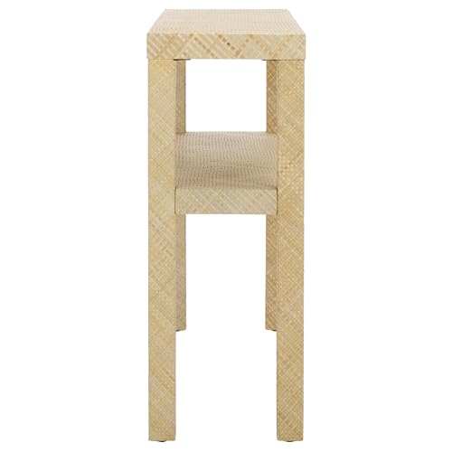 SAFAVIEH Home Collection Apis Natural Raffia 2-Shelf Console Table for Entryway, Living Room, Foyer SAFAVIEH