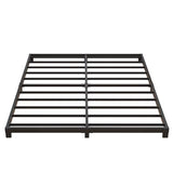 Nailsong 4 Inch Bed Frame Full Low Profile, Full Size Metal Bed Frame No Box Spring Needed, Heavy Duty Metal, Easy Assembly, Black Nailsong
