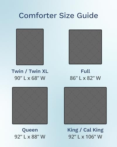 ViscoSoft Microfiber All Seasons Down Alternative Quilted Comforter - Cooling Breathable Premium Soft Reversible Microfiber Duvet Blanket, Black/Gray, Twin/Twin XL ViscoSoft