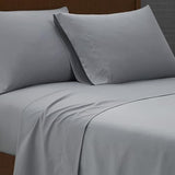 London Fog Garment Washed Solid Sheet Set Grey Microfiber 4-Piece Queen Sheet Set, Solid Themed, Deep Pocket, Adult and Teen, Oeko-TEX Certified LONDON FOG