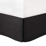 Madison Park Laurel Queen Size Bed Comforter Set Bed In A Bag - Black , Wrinkle Tufted Pleated – 7 Pieces Bedding Sets – Faux Silk Bedroom Comforters Madison Park