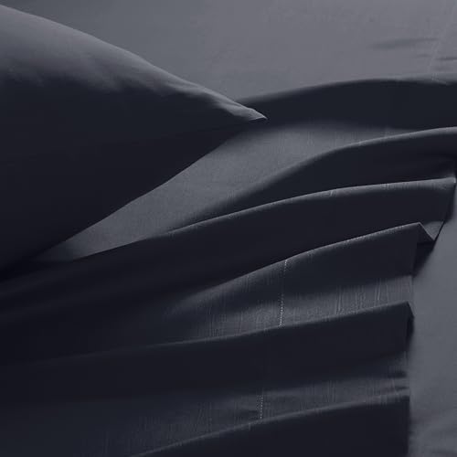 MyOwn Queen Sheet Set - Double Brushed Microfiber Bedding Set Queen, 4 Piece Deep Pocket Queen Sheet - Ultra Soft, Easy-Fit, Wrinkle Free, Quick Dry, Easy Care Queen Sheets - Charcoall Grey MyOwn