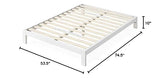 ZINUS Arnav White Metal Platform Bed Frame with Wood Slat Support - No Box Spring Required, Easy Assembly, Full Size Zinus