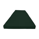 D&D Futon Furniture Trifold Foam Beds, Floor Tri-Fold Bed, Foldable Shikibuton Mattress Cushion Topper Mat for Space Saving Sleepover 3x27x75 in, Hunter Green D&D Futon Furniture