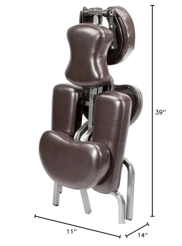 Master Massage Bedford Adjustable Portable Folding Full Body Massage Chair, Coffee, 11" x 14" x 39" Master Massage Equipment