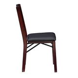 Linon Darwin Mission Back Folding Chair in a Set of Two, Espresso Linon