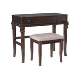 Linon Angela Walnut Vanity Set,30" x 36" x 18" Linon