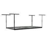 MonsterRax Overhead Garage Storage Rack - 4 x 8 Ceiling Rack for Garage Shelving, Organization, Adjustable Hanging Storage, Grey 18"- 33" Height Adjustment MonsterRAX Storage Solutions