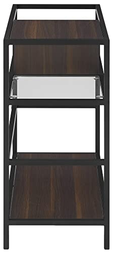 Crosley Furniture Provo Console Record Player Stand with Storage for Vinyl Records, Matte Black/Brown Crosley Furniture