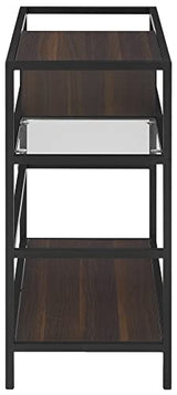 Crosley Furniture Provo Console Record Player Stand with Storage for Vinyl Records, Matte Black/Brown Crosley Furniture