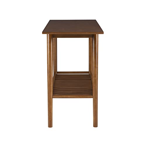 Linon Melissa Mid-Century Modern Walnut Console Table Linon