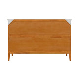 AFI, Santa Fe Queen Murphy Bed Chest with 6" Mattress & Built-in USB Charger, Light Toffee AFI