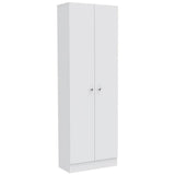 Tuhome 70" Tall Storage Cabinet, Multistorage Pantry Cabinet with Five Adjustable Shelves, Double Large Door Cabinet for Kitchen, Bathrooom, Dinning Room and Laundry Room -White Tuhome