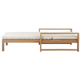 THINK 30 Lounge Chair Outdoor, Acacia Wood Oversized Chaise Lounge Chair with 5 Positions, Patio Lounge Chair with Thick Cushions, Weather-Resistant for Pool, Deck, Poolside,Light Teak THINK 30