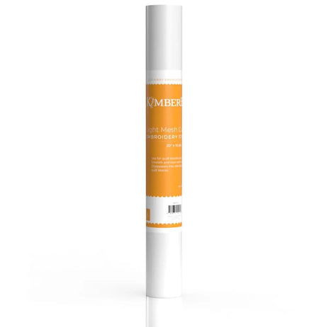 Kimberbell Light Mesh Cut-Away Stabilizer – 20” x 10 Yards – Lightweight Embroidery Backing for Dense Designs on Knits, Wovens & Stretch Fabrics Kimberbell