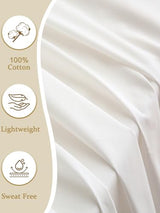 Bedecor Deep Pocket Full 100% Cotton Sheet Set for Hot Sleepers - Fits up to 24 Inch Extra Deep Mattress - 6 Piece Breathable Bedding Set with Fitted Sheet, Flat Sheet & Pillowcases White Bedecor
